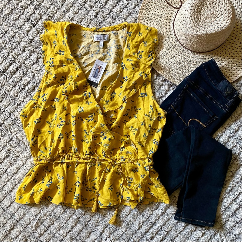 Sofia Vergara Ruffle Wrap Blouse